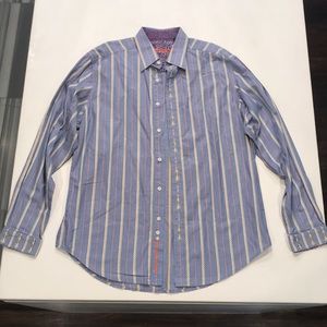 Robert Graham Long Sleeve Dress Shirt Size Large